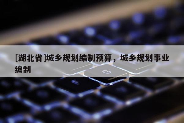 [湖北省]城乡规划编制预算，城乡规划事业编制
