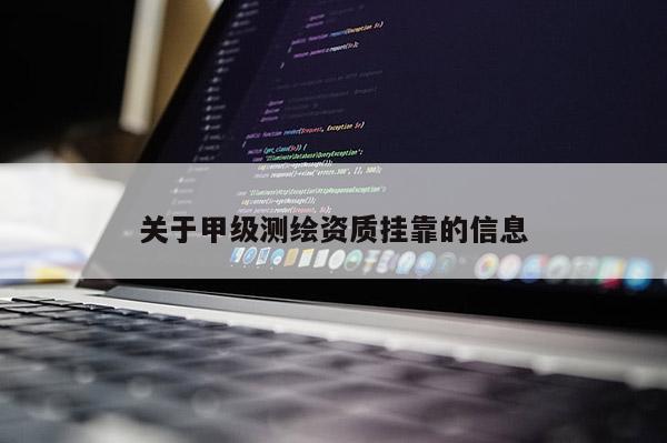 关于甲级测绘资质挂靠的信息