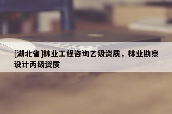 [湖北省]林业工程咨询乙级资质，林业勘察设计丙级资质