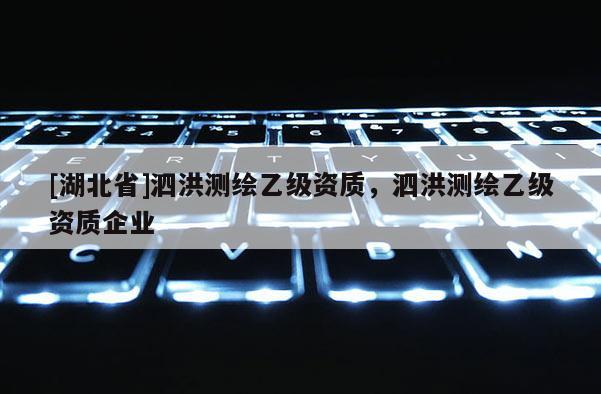 [湖北省]泗洪测绘乙级资质，泗洪测绘乙级资质企业