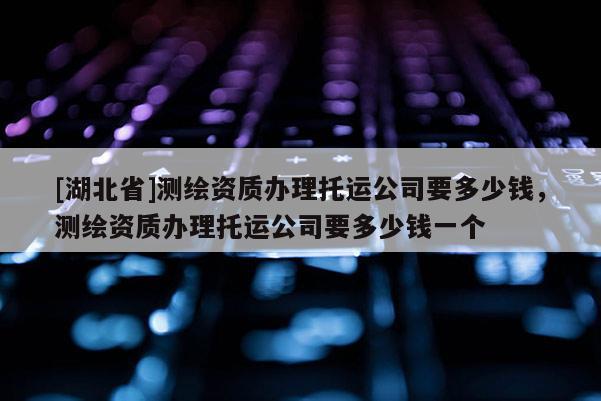[湖北省]测绘资质办理托运公司要多少钱，测绘资质办理托运公司要多少钱一个