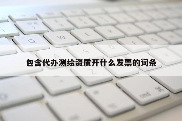 包含代办测绘资质开什么发票的词条