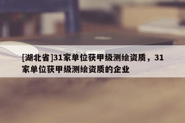[湖北省]31家单位获甲级测绘资质，31家单位获甲级测绘资质的企业