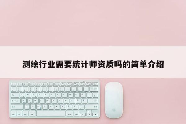 测绘行业需要统计师资质吗的简单介绍