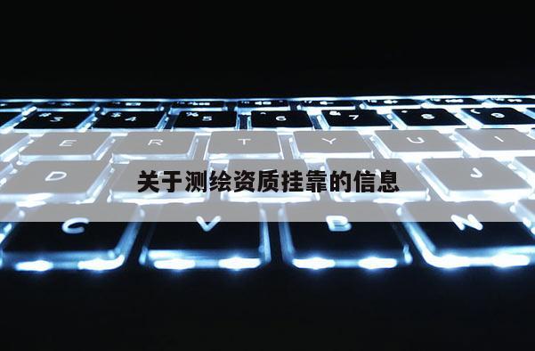 关于测绘资质挂靠的信息